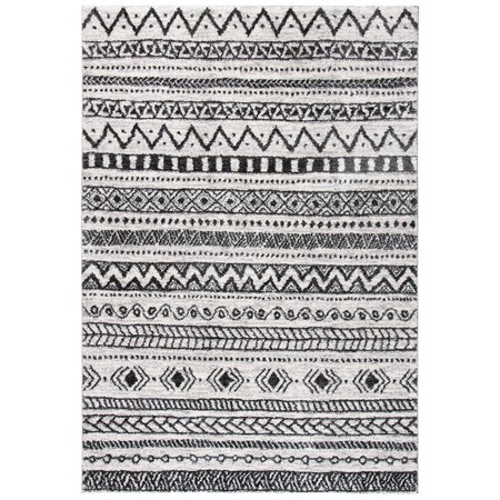 Safavieh Tunisia Power Loomed Rectangle Area RugIvory & Black 4 x 6 ft. TUN735A-4